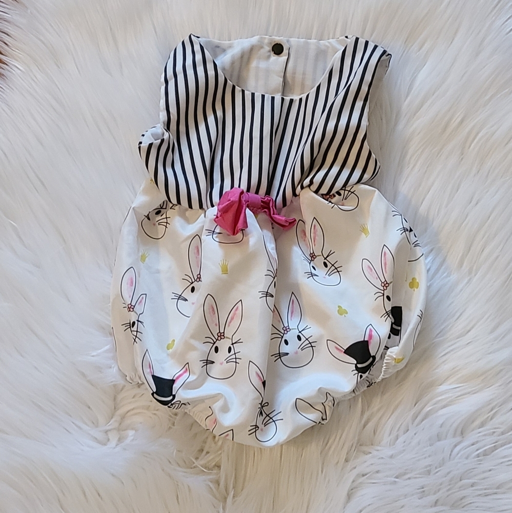 Easter Bunny Romper 6-12 Month SOLD ON MERCARI